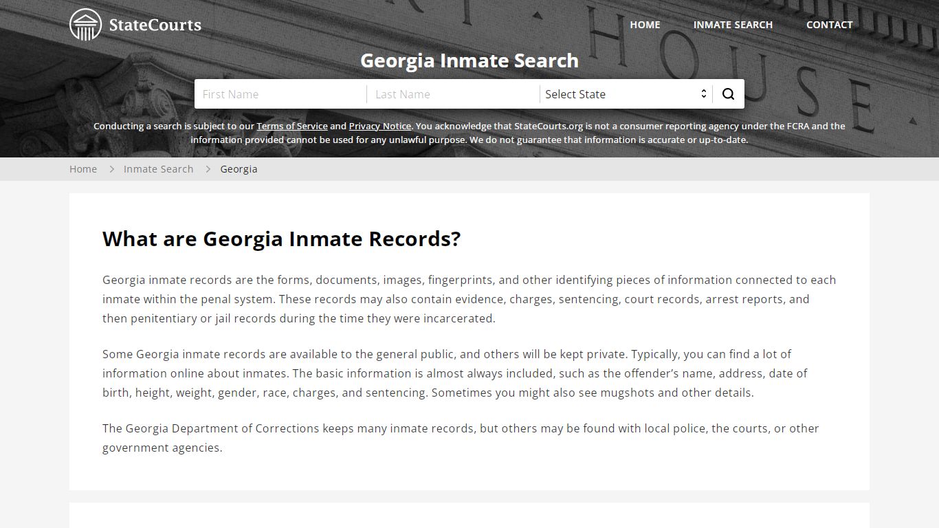 Georgia Inmate Search, Prison and Jail Information ...